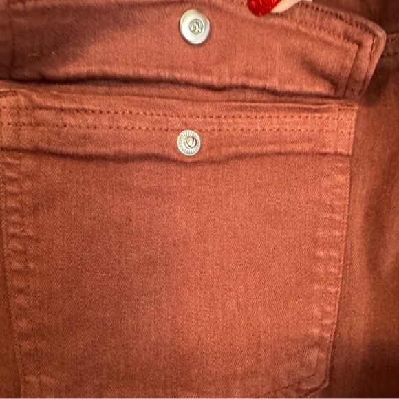 Chico’s Wide Leg Ankle High Rise Denim Pull On Snap Pockets Plus Size Stretch - Picture 8 of 9